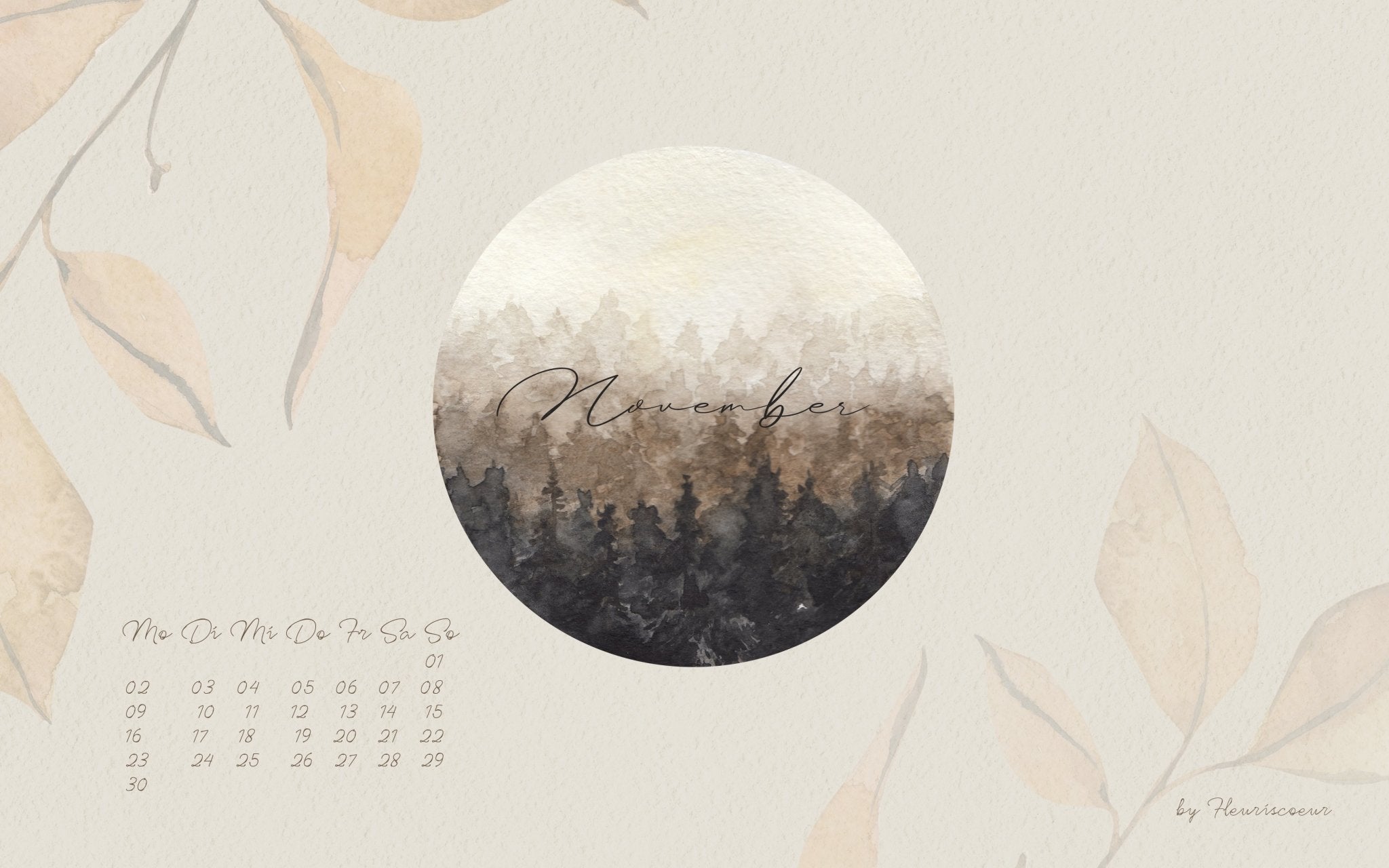 Kostenloses November Wallpaper | FLEURISCOEUR