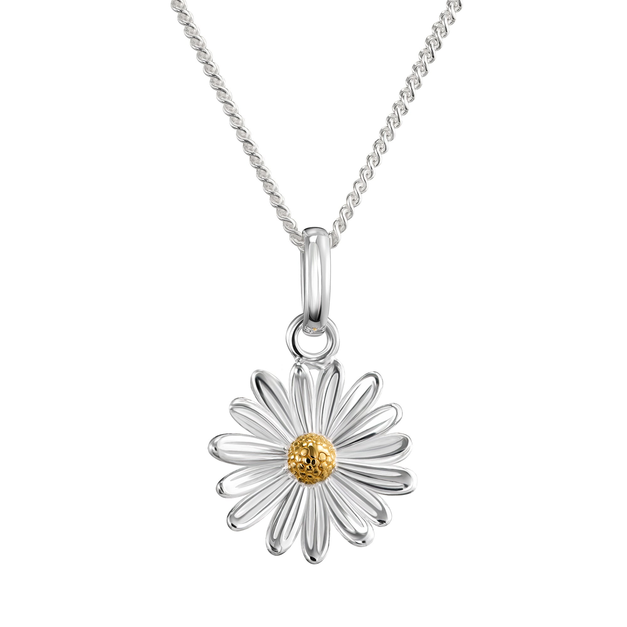 [13.69€]Gänseblümchen Anhänger Blumen Halskette