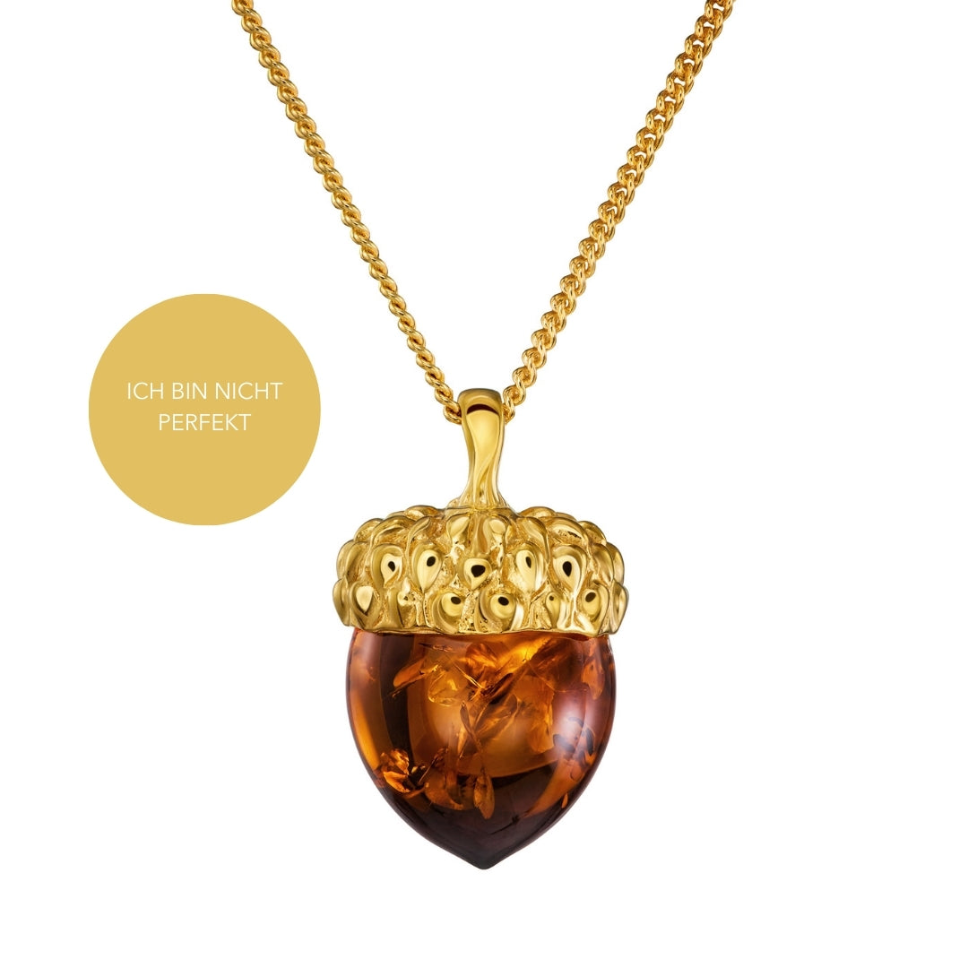 AMBER ACORN NECKLACE