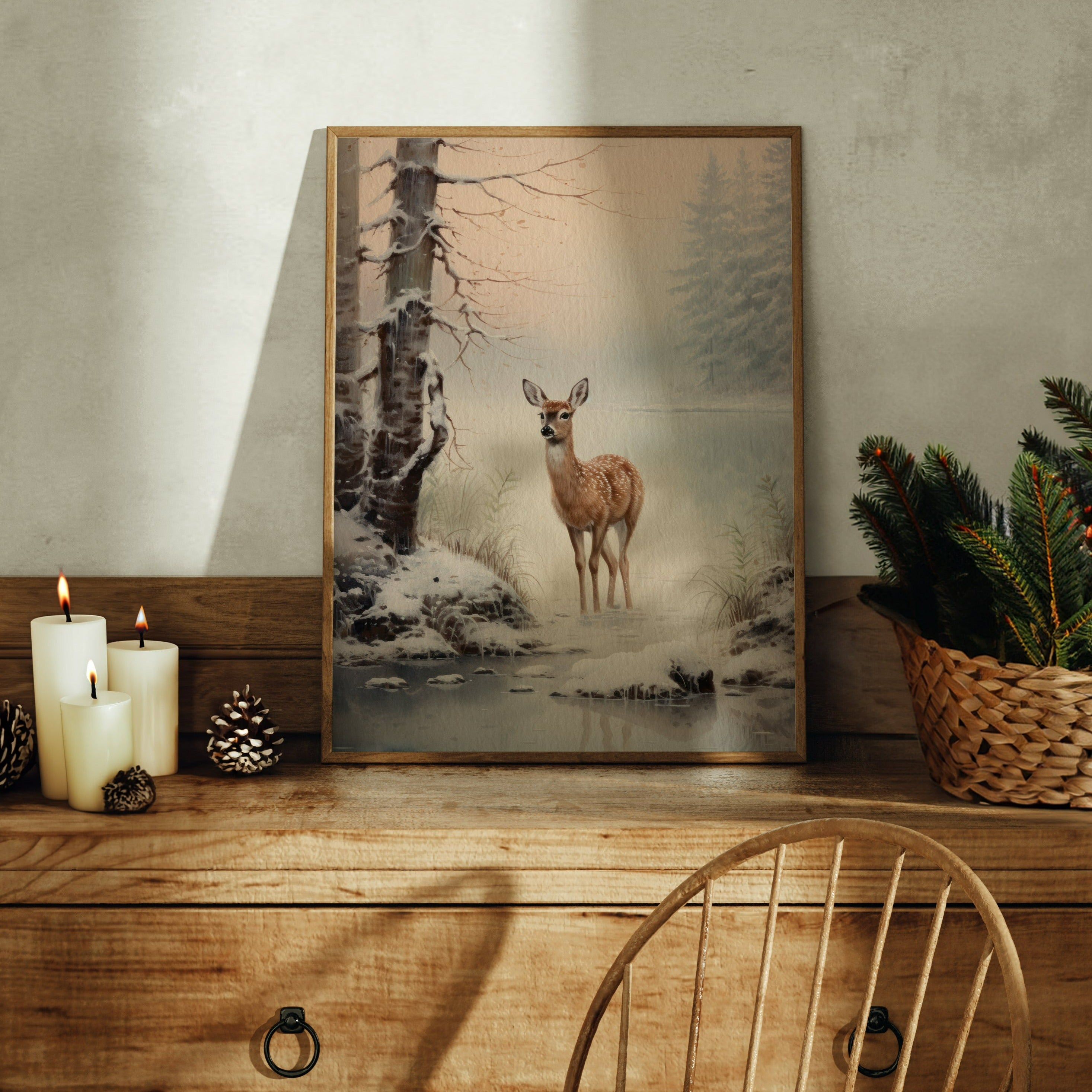 KUNSTDRUCK WINTER-REH