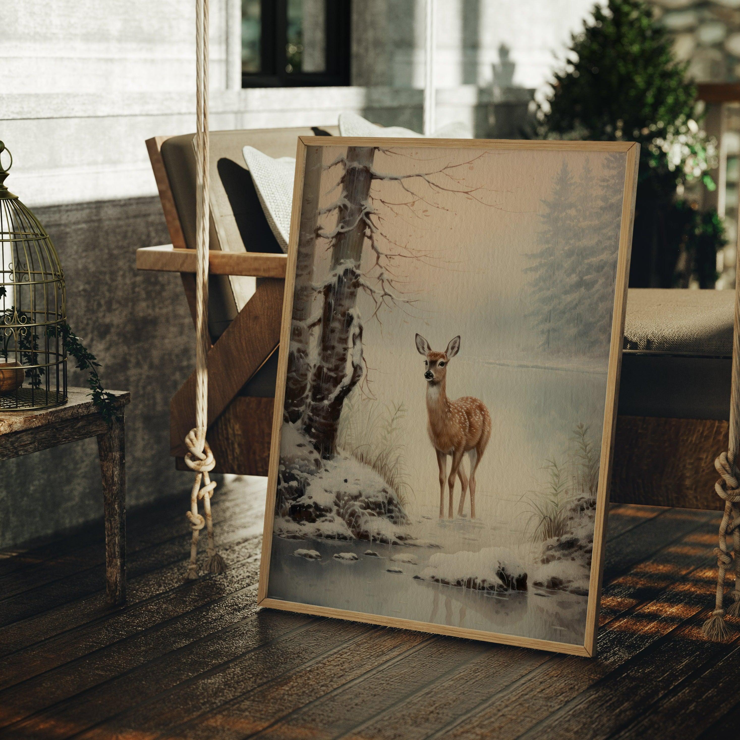 KUNSTDRUCK WINTER-REH