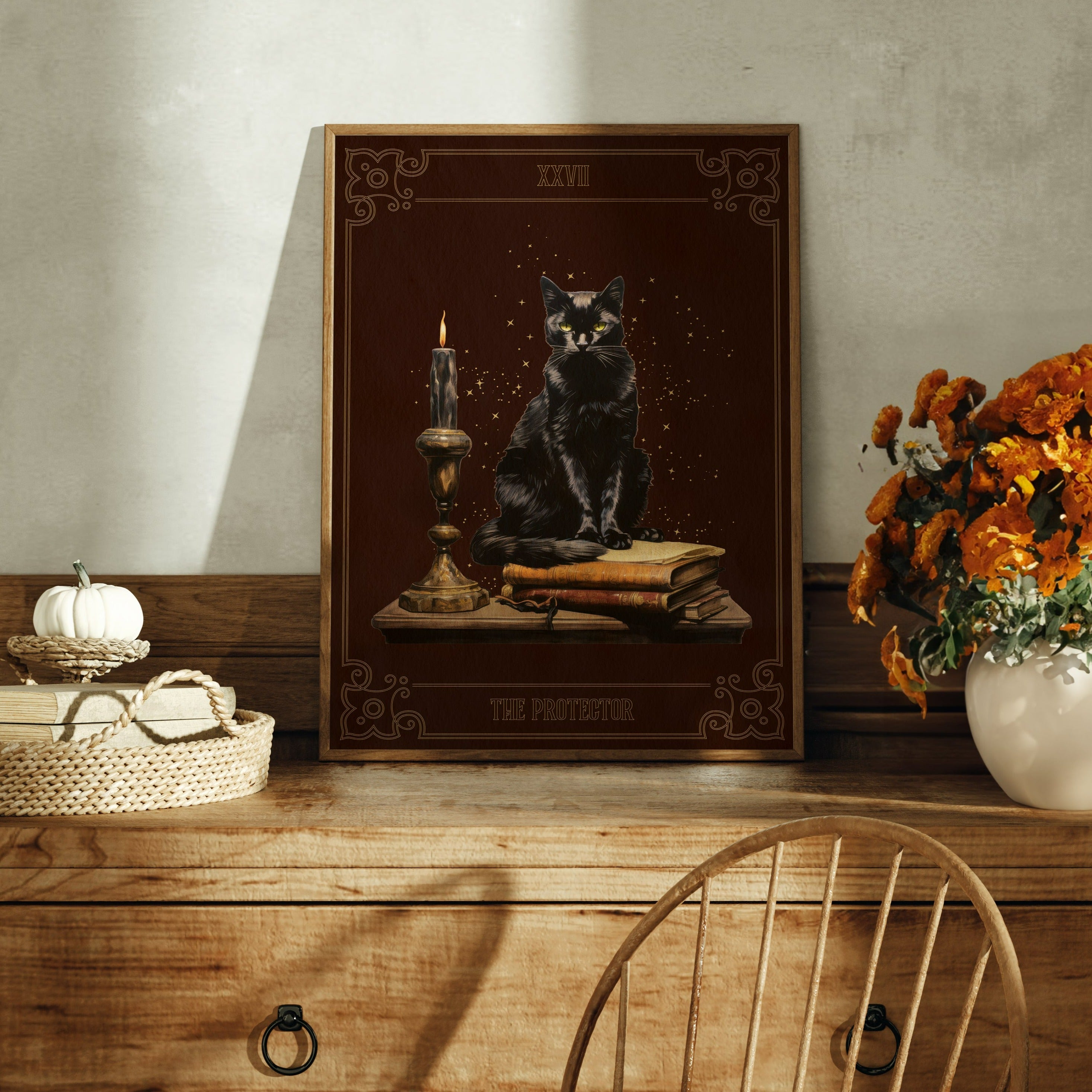 KUNSTDRUCK SCHWARZE KATZE