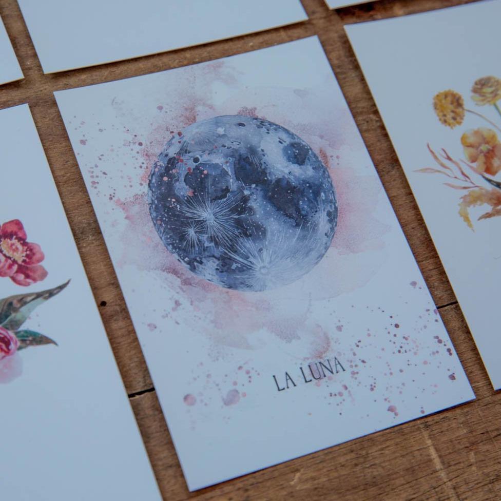 POSTKARTE LA LUNA - FLEURISCOEUR-