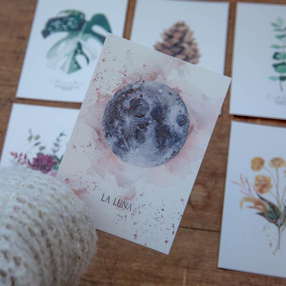 POSTKARTE LA LUNA - FLEURISCOEUR-